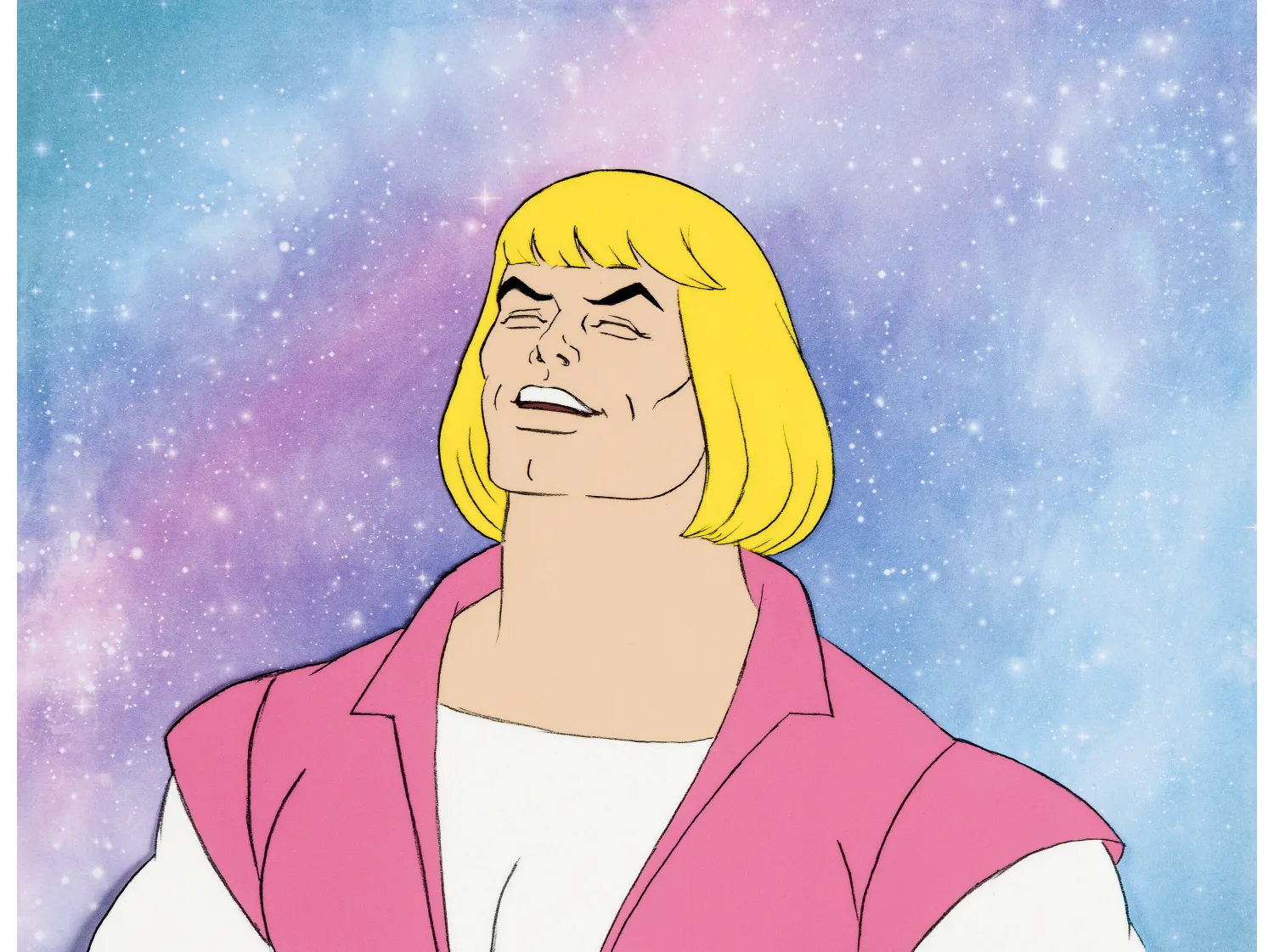 He-Man and the Masters of the Universe Prince Adam Laughing Production Cel (Filmation, c. 1983-85)