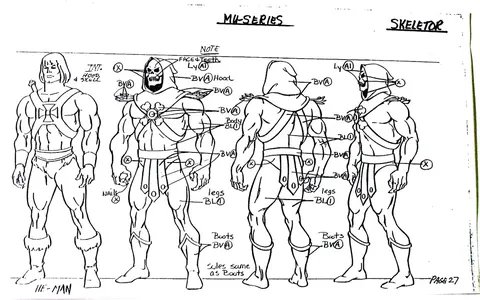 Filmation Character Model Sheet - Skeletor
