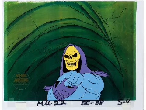 He-Man and the Masters of the Universe Skeletor Production Cel with COA Animation Art (Filmation, 1983). (Total: 2 Origi