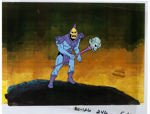 He-Man and the Masters of the Universe Skeletor Production Cel With COA Animation Art (Filmation, 1983). (Total: 2 Origi