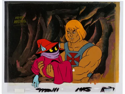 He-Man and the Masters of the Universe He-Man and Orko Production Cel Setup with COA Animation Art (Filmation, 1983). (T