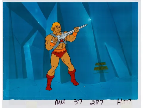 He-Man and the Masters of the Universe He-Man with Sword Production Cel with COA Animation Art (Filmation, 1983). (Total