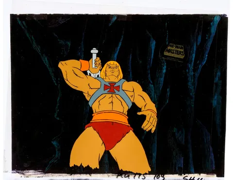 He-Man and the Masters of the Universe He-Man with Sword Production Cel Setup with COA Animation Art (Filmation, 1983)