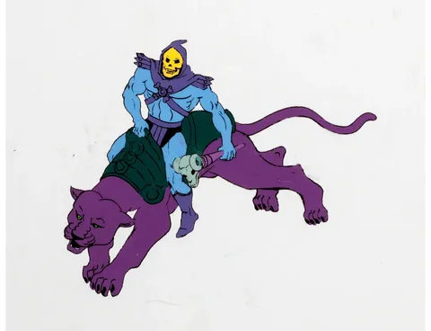 He-Man and the Masters of the Universe Skeletor Production Cel and Animation Drawing (Filmation, 1983). (Total: 2 Origin