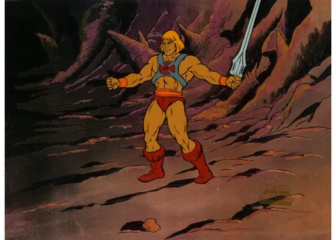 He-Man and the Masters of the Universe He-Man Production Cel (Filmation, 1983). (Total: 2 Items)