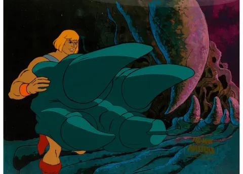He-Man and the Masters of the Universe He-Man Production Cel (Filmation, 1983). (Total: 2 Items)