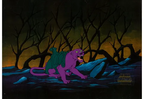 He-Man and the Masters of the Universe Panthor Production Cel (Filmation, 1983). (Total: 2 Items)