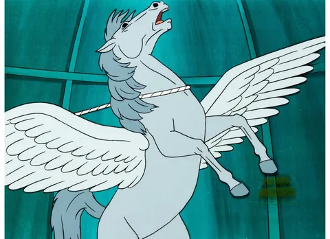 He-Man and the Masters of the Universe Winged Horse Production Cel (Filmation, 1983). (Total: 2 Items)