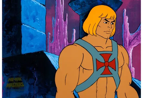 He-Man and the Masters of the Universe Production Cel (Filmation, 1983). (Total: 3 Items)