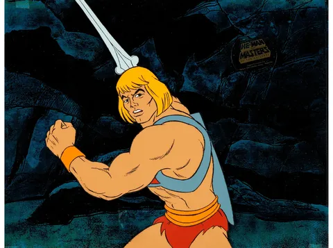 He-Man and the Masters of the Universe Production Cel (Filmation, 1984). (Total: 2 Items)