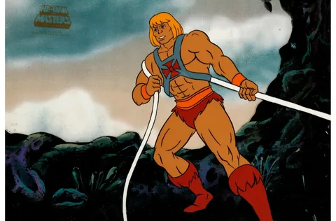 He-Man and the Masters of the Universe Production Cel (Filmation, 1984). (Total: 3 Items)