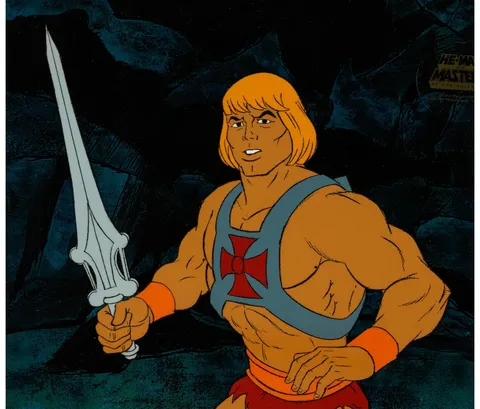 He-Man and the Masters of the Universe Production Cel (Filmation, 1984). (Total: 3 Items)