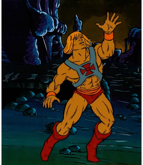He-Man and the Masters of the Universe Production Cel (Filmation, 1984). (Total: 2 Items)