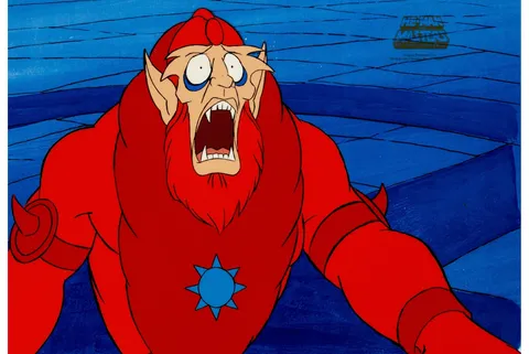 He-Man and the Masters of the Universe Beast Man Production Cel and Animation Drawing Group (Filmation, 1984). (Total: 3