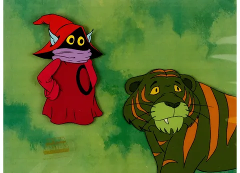 He-Man and the Masters of the Universe Orko and Cringer Production Cel Setup and Animation Drawing Group (Filmation, 198