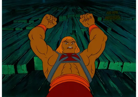 He-Man and the Masters of the Universe Production Cel (Filmation, 1983). (Total: 2 Items)
