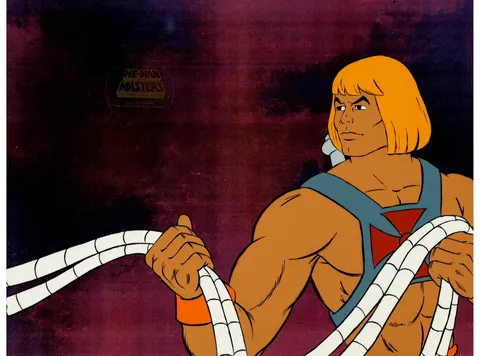 He-Man and the Masters of the Universe Production Cel and Animation Drawing Group (Filmation, 1984). (Total: 4 Items)