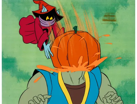 He-Man and the Masters of the Universe Orko Production Cel Setup and Drawing Group (Filmation, 1984). (Total: 5 Items)