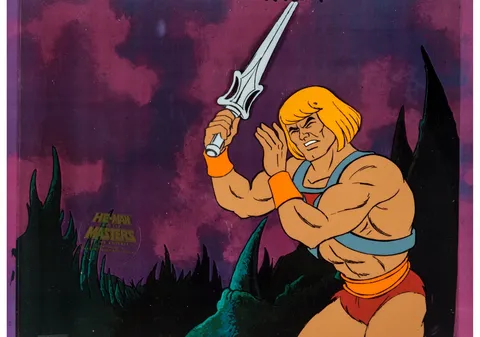 He-Man and the Masters of the Universe Production Cel (Filmation, 1983). (Total: 2 Items)
