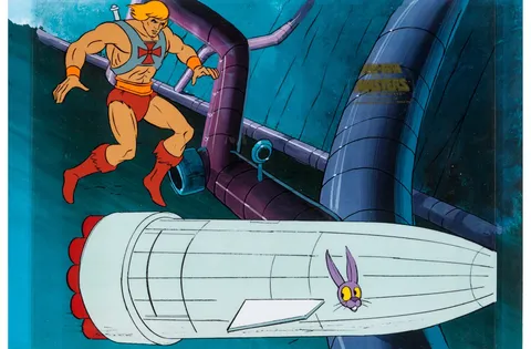 He-Man and the Masters of the Universe Production Cel (Filmation, 1983). (Total: 2 Items)