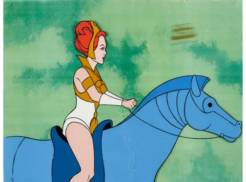 He-Man and the Masters of the Universe Teela Production Cel Setup and Animation Drawing (Filmation, 1983). (Total: 4 Ite