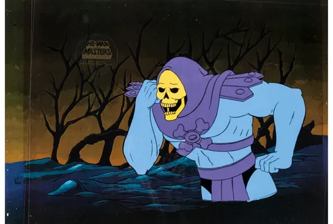 He-Man and the Masters of the Universe Skeletor Production Cel Setup (Filmation, 1983). (Total: 2 Items)