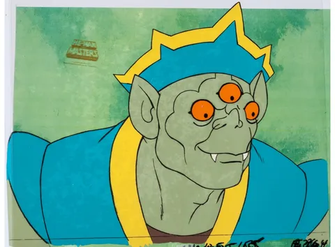 He-Man and the Masters of the Universe Angast Production Cel Setup and Drawing (Filmation, 1984). (Total: 5 Items)