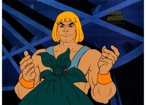 He-Man and the Masters of the Universe He-Man Production Cel (Filmation, 1983). (Total: 2 Items)