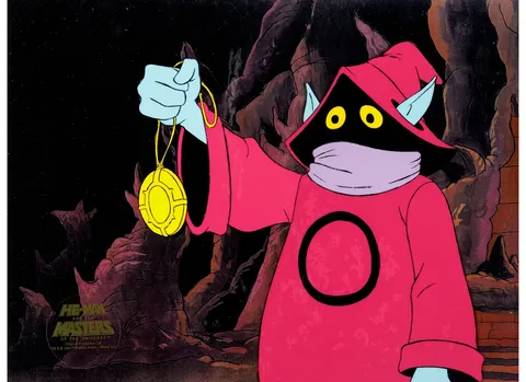 He-Man and the Masters of the Universe Orko Production Cel Setup (Filmation, 1983). (Total: 3 Items)