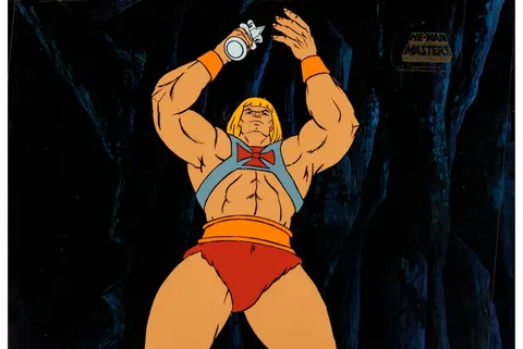 He-Man and the Masters of the Universe Production Cel Setup (Filmation, 1984). (Total: 2 Items)