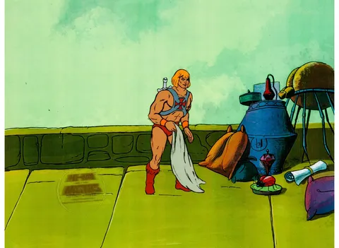 He-Man and the Masters of the Universe Production Cel (Filmation, 1983). (Total: 2 Items)
