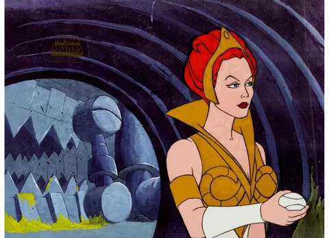 He-Man and the Masters of the Universe Teela Production Cel Setup (Filmation, 1983). (Total: 2 Items)