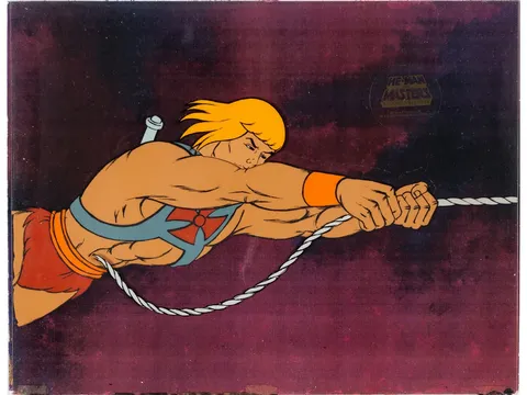 He-Man and the Masters of the Universe Production Cel Setup, Animation Drawing, and Production Folder Group (Filmation