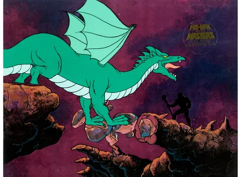 He-Man and the Masters of the Universe Dragon Production Cel (Filmation, 1983). (Total: 2 Items)