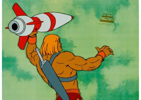 He-Man and the Masters of the Universe Production Cel (Filmation, 1984). (Total: 2 Items)