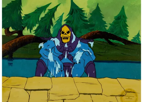 He-Man and the Masters of the Universe Skeletor Production Cel Setup (Filmation, 1983)