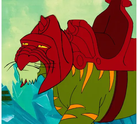He-Man and the Masters of the Universe Battle Cat Production Cel (Filmation, 1983). (Total: 2 Items)