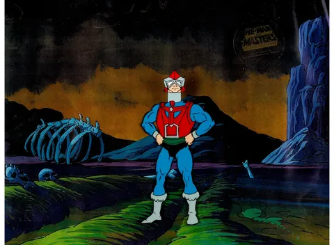 He-Man and the Masters of the Universe Mekaneck Production Cel Setup, Animation Drawing, and Production Folder Group of