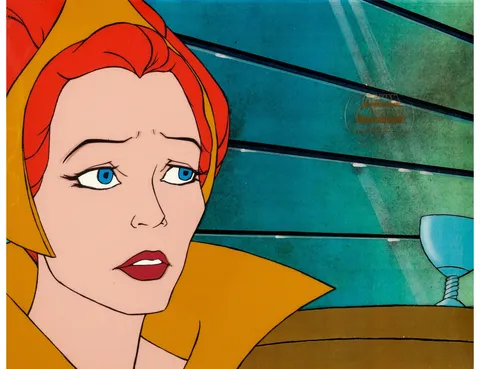 He-Man and the Masters of the Universe Teela Production Cel Setup, Animation Drawing, and Production Folder Group of 6 (