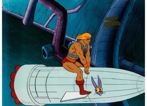 He-Man and the Masters of the Universe Production Cel Setup (Filmation, 1983). (Total: 2 Original Art)