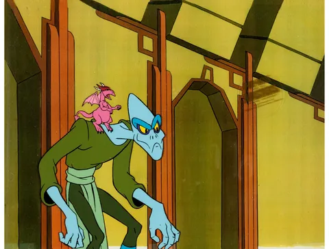 He-Man and the Masters of the Universe Azrog and Dragon Production Cel Setup (Filmation, 1983). (Total: 2 Original Art)