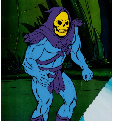 He-Man and the Masters of the Universe Skeletor Production Cel and Animation Drawing (Filmation, 1984). (Total: 2 Origin