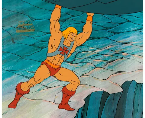He-Man and the Masters of the Universe Production Cel and Animation Drawing Group (Filmation, 1984)