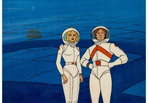 He-Man and the Masters of the Universe Andrea Steele and Mark Blaze Production Cel Setup, Animation Drawing, and Product