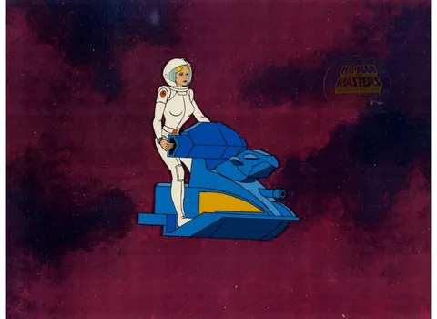 He-Man and the Masters of the Universe Andrea Steele Production Cel Setup, Animation Drawing, and Production Folder Grou
