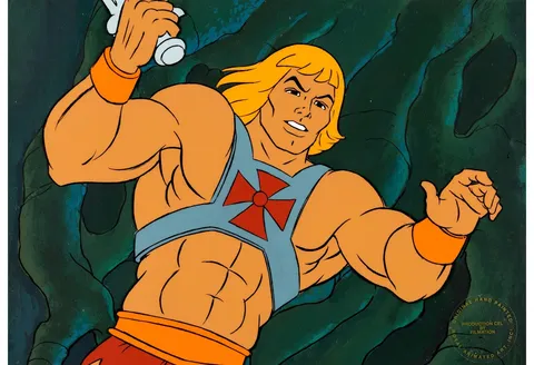 He-Man and the Masters of the Universe Production Cel and Master Production Background Setups Group of 4 (Filmation, 198