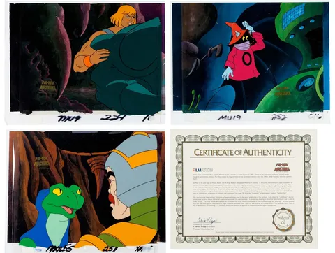 He-Man and the Masters of the Universe He-Man, Orko and Man-at-Arms Production Cel Group (Filmation, 1984). (Total: 6 It