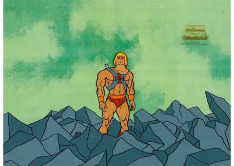 He-Man and the Masters of the Universe Production Cel Setup and Animation Drawings Group (Filmation, 1984). (Total: 10 I
