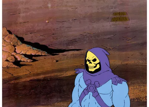 He-Man and the Masters of the Universe Production Cel Setup, and Animation Drawings Group of 4 (Filmation, 1983-85). (To