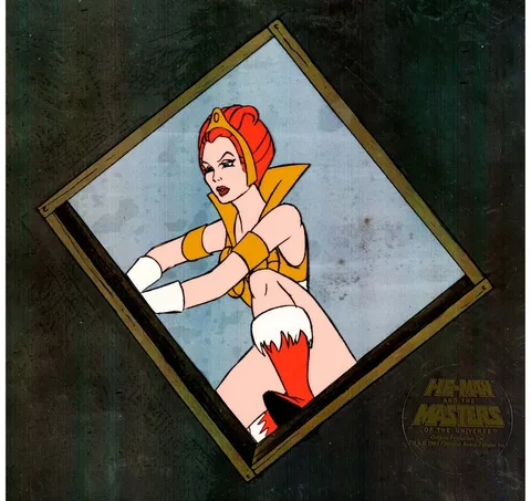 He-Man and the Masters of the Universe Production Cels, Animation Drawing, and Studio Folder Group of 4 (Filmation, 1983
